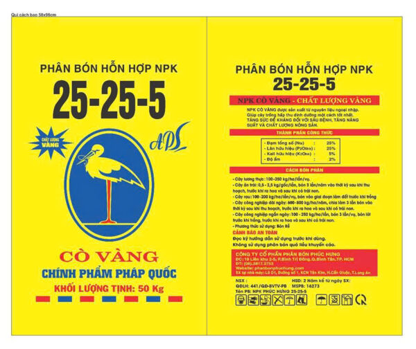 NPK PHÚC HƯNG 25-25-5 - Hình ảnh 2