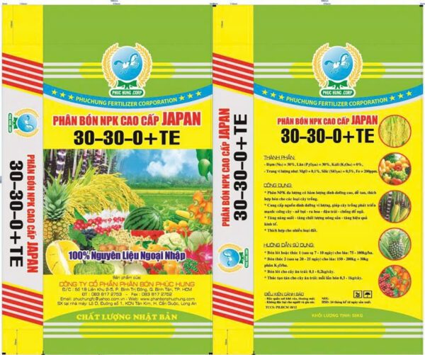 NPK PHÚC HƯNG 30-30 (NPK 30-30-0)